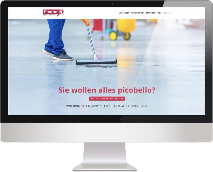 bildschirm picobello gebäudereinigung glückstadt