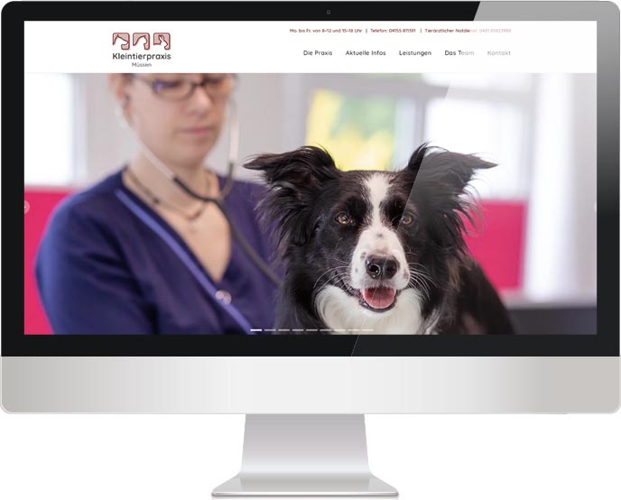 Website Kleintierpraxis Müssen